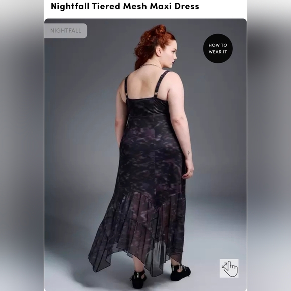 Torrid Nightfall Tiered Mesh Maxi Dress - Picture 2 of 5